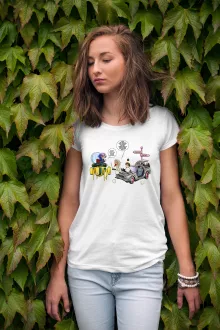 T-shirt Femme Trunks Vs Doc « Collision dans les Couloirs du Temps ! » – Parodie Dragon Ball Z