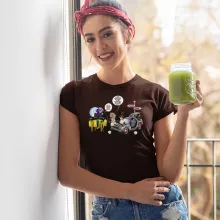 T-shirt Femme Trunks Vs Doc « Collision dans les Couloirs du Temps ! » – Parodie Dragon Ball Z