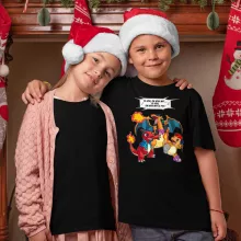 T-shirt Enfant Dracaufeu « Ce soir, on vous met le Feu ! » – Parodie Pokémon