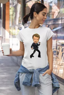 T-shirt Femme Caricature Stars « Caricature SD Manga Stars Vol.1 ! » – Parodie Caricature de Stars