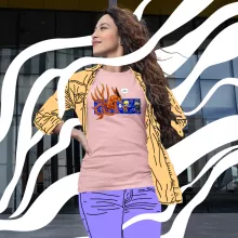 T-shirt Femme « Vas-y attaque ! » – Parodie Naruto