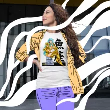 T-shirt Femme Manga « La sublime Olympe née sous le signe du Poisson ! » – Parodie Cosplay Girls