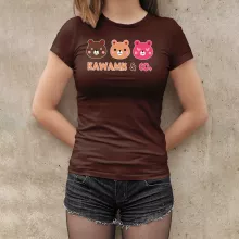 T-shirt Femme « Kawamis and Co. Vol.1 (Pinky, Browny et Caramel) ! » – Parodie Kawaii Kao