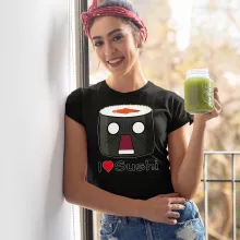 T-shirt Femme « I Love Sushi ! NOOOO !! » – Parodie Japon Culture