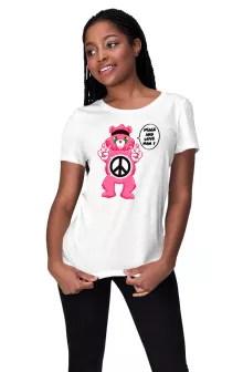 Women T-shirt “Peace and Love - Hippie Version” – The Care Bears parody