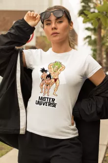Son-Goku Damen T-shirt “Son-Goku, Vegeta und Broly” – Parodie auf Dragon Ball Z