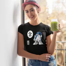 T-shirt Femme R2-D2 « Boîte de conserve ... » – Parodie Star Wars