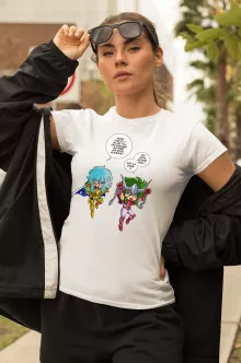 T-shirt Femme Shun « Faisons l'Amour, pas la Guerre !! » – Parodie Saint Seiya