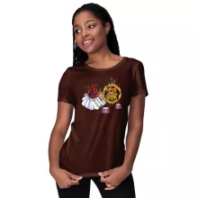 Pegasus Seiya Women T-shirt “Pegasus Seiya, Leo Aiolia and The Pope” – Knights of the Zodiac - Saint Seiya parody