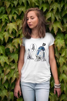 R2-D2 Damen T-shirt – Parodie auf Star Wars