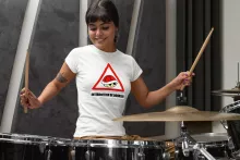 T-shirt Femme La carapace rouge « Interdiction de doubler ! » – Parodie Mario Kart