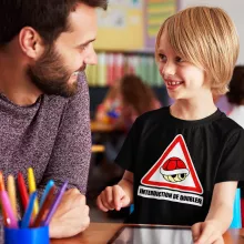 T-shirt Enfant La carapace rouge « Interdiction de doubler ! » – Parodie Mario Kart