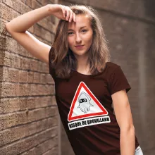 T-shirt Femme Poulba « Risque de Brouillard ! » – Parodie Mario Kart