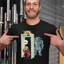 T-shirt Edward « Détecteur de métaux ! » – Parodie Full Metal Alchemist