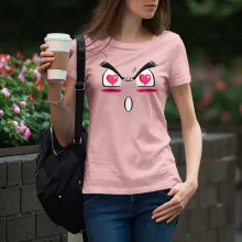 T-shirt Femme Manga « In Love !! » – Parodie Funny Face