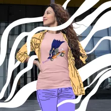 T-shirt Femme « La nouvelle Batte-Mobile !! » – Parodie Batman