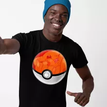 Das Pokeball T-Shirt “Das Pokeball auf Pikachu” – Parodie auf Pokémon