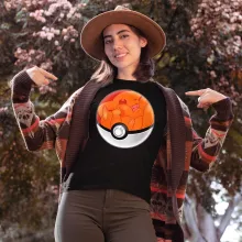 Pikachu Damen T-shirt “Pikachu und die Pokeball” – Parodie auf Pokémon