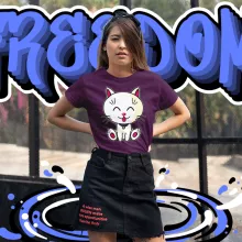 T-shirt Femme « Kawaii Baby Cat (blanc) » – Parodie Kawaii Baby Cats