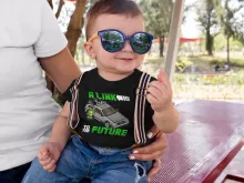 T-shirts para bebés Link “Pixel Design” – Zelda de parodia