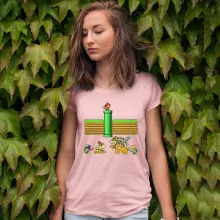 Mario Women T-shirt “Mario, Bowser, Bowser Jr and Koopa Troopa” – Super Mario parody