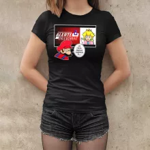 T-shirt Femme Mario « Alerte enlèvement... » – Parodie Super Mario