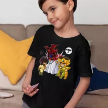 T-shirt Enfant Aiolia « Les Rues du Sanctuaire de plus en plus mal fréquentées... » – Parodie Saint Seiya