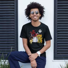 T-shirt Aiolia « Les Rues du Sanctuaire de plus en plus mal fréquentées... » – Parodie Saint Seiya
