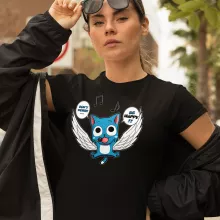 Happy Damen T-shirt – Parodie auf Fairy Tail
