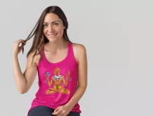 Dhalsim Vrouwen Tank Top “Dhalsim en de Duivelsvrucht” – One Piece parodie