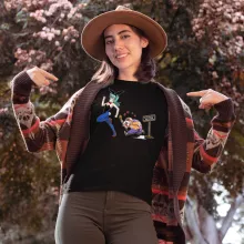 T-shirt de mulher – Dragon Ball de parodia