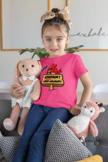 T-shirt Enfant Fille « Oiseau méchant » – Parodie Angry Birds