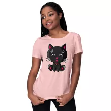 T-shirt Femme « Kawaii Baby Cat (noir) » – Parodie Kawaii Baby Cats