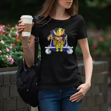 Gold Saint Scorpio Milo Damen T-shirt – Parodie auf Saint Seiya