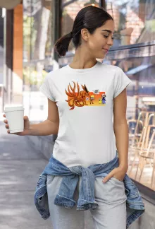 T-shirt de mulher – Pokémon de parodia