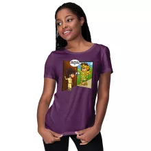 Pegasus Seiya Damen T-shirt “Pegasus Seiya, Aiolia Leo en De uitroeier” – Saint Seiya parodie