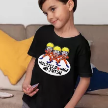 T-shirt Enfant Naruto Multiclonage « Multiclownage No Jutsu !! » – Parodie Naruto