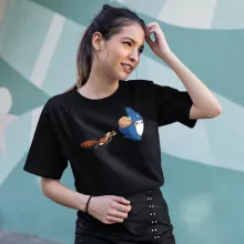 Totoro Damen T-shirt “Totoro und Scrat” – Parodie auf Ice Age