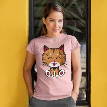 T-shirt Femme « Kawaii Baby Cat (tigré) » – Parodie Kawaii Baby Cats