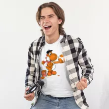T-shirt Yoshi Orange « Peinture fraîche... (Version orange) » – Parodie Yoshi