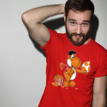 Schwarzer Yoshi T-Shirt – Parodie auf Yoshi