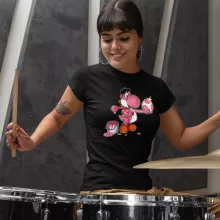 T-shirt Femme « Peinture fraîche... (Version rose) » – Parodie Yoshi