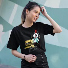 T-shirt Femme Solid Snake « Colis piégé... » – Parodie Metal Gear Solid