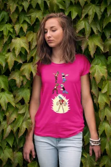 Franky Damen T-shirt “Franky, Ace Ventura en Popeye” – One Piece parodie