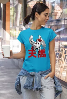 T-shirt Femme Manga Style « Tenma - Pégase » – Parodie Culture Manga