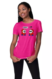Shy Guy Women T-shirt – Super Mario parody
