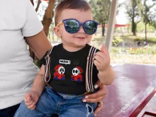 Shy Guy Baby's T-shirt – Super Mario parody