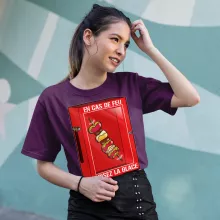 T-shirt Femme Geek « En cas de feu, brisez la glace... !! » – Parodie Funny