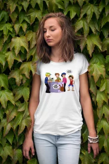 T-shirt Femme Sanji « ça se passe comme ça chez les dragueurs... » – Parodie One Piece