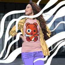 T-shirt Femme « Kawaii Hamster » – Parodie Délire Kawaii